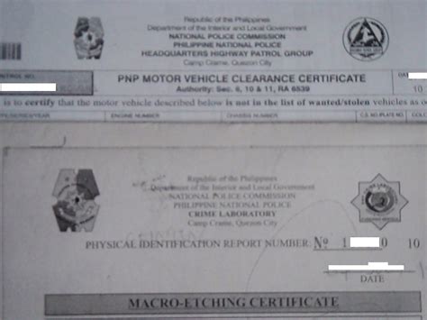 pnp highway patrol group (pnp-hpg) clearance|Requirements For Motor Vehicle Clearance Certificate .